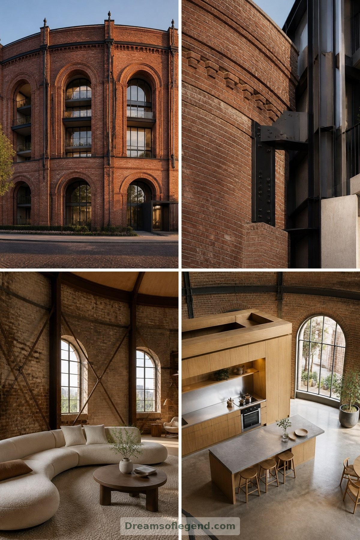 Inside a Converted Gasometer: Industrial Scale Meets Residential Living