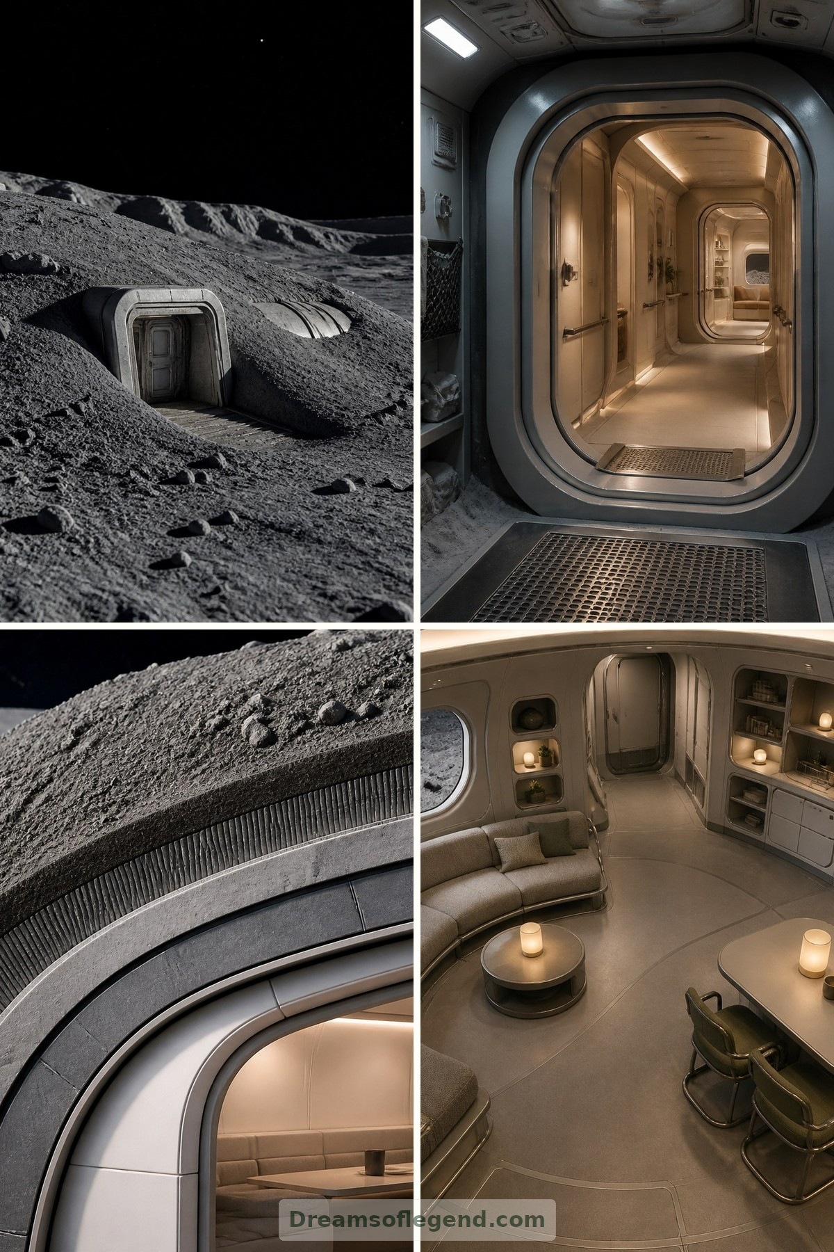 Lunar Living Concepts: How Future Homes Could Adapt to the Moon — four-image collage cover