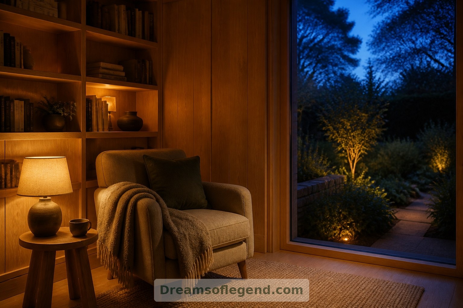 A quiet reading corner captures the goal of these imagined transformations: a home that adapts while still feeling familiar.
