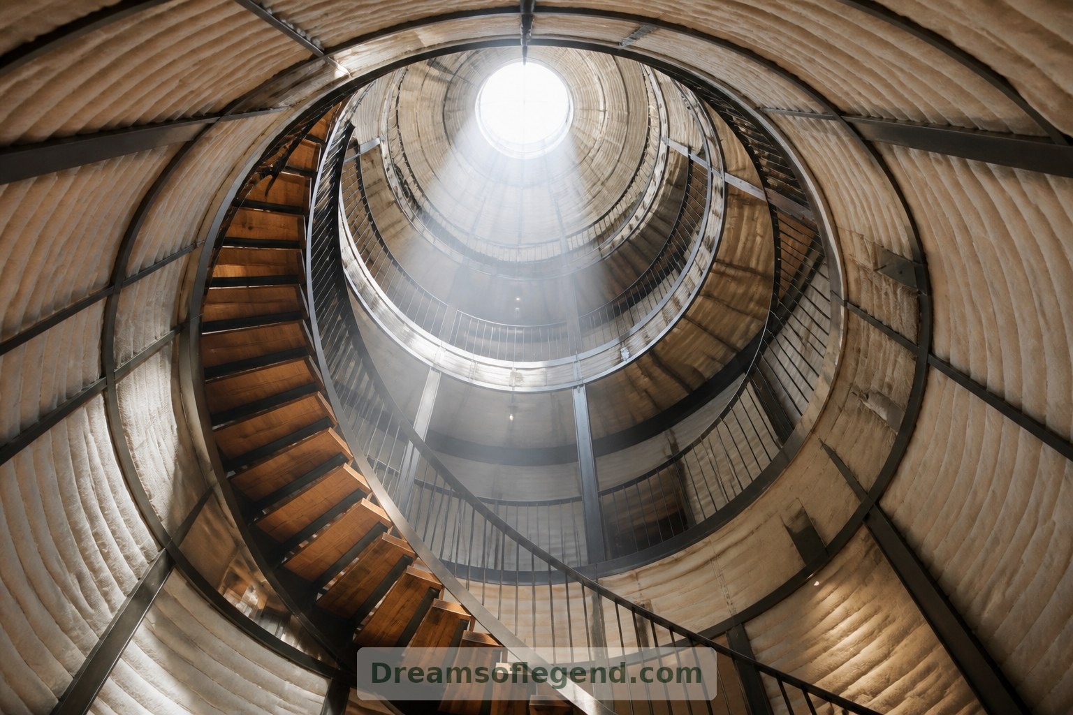 Imagined stairwell: timber treads and a rooflight give the vertical interior warmth and daylight.