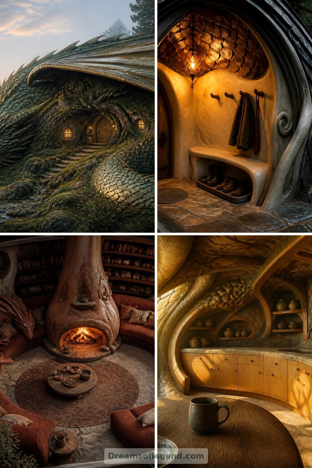 An Imagined Home Inside a Sleeping Dragon: Hearths, Scales and Secret Rooms