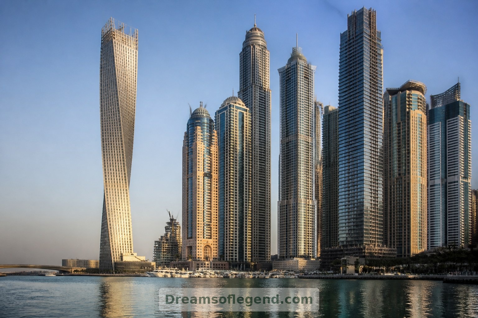 Real building: Cayan Tower brings a distinctive twisting silhouette to Dubai Marina.