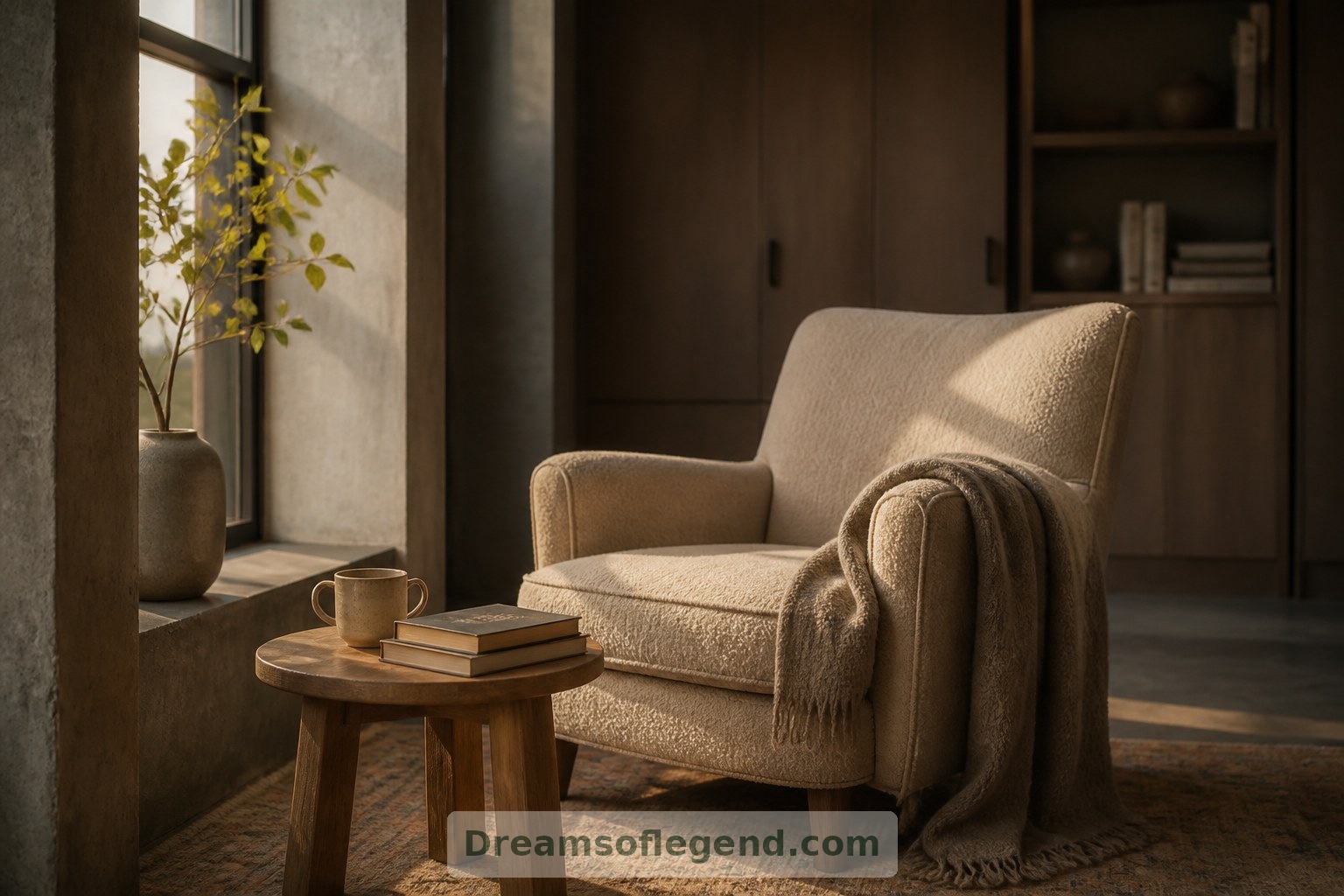 The ultimate aim is an ordinary pleasure: a comfortable corner that needs no transformation at all.