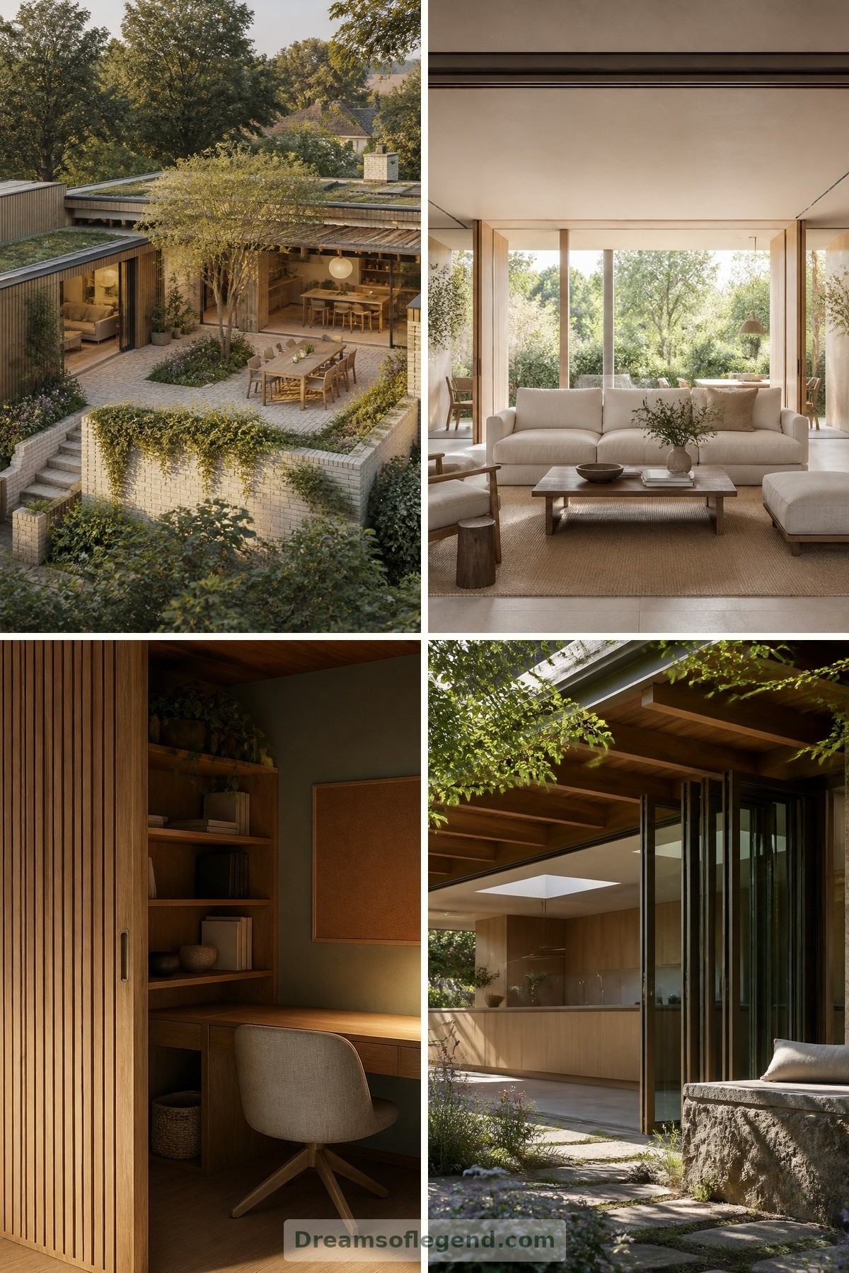 Hogares que cambian de forma: una exploración de conceptos de arquitectura adaptable — portada con cuatro imágenes