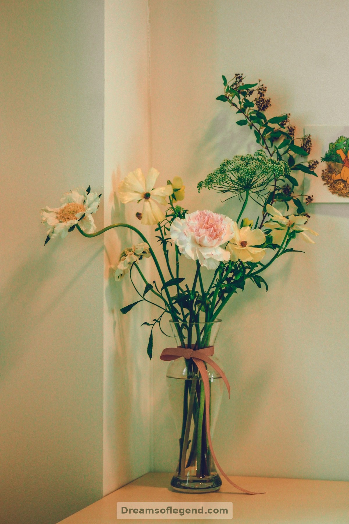Plants and flowers in a warm home interior